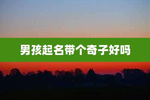 男孩起名带个奇子好吗