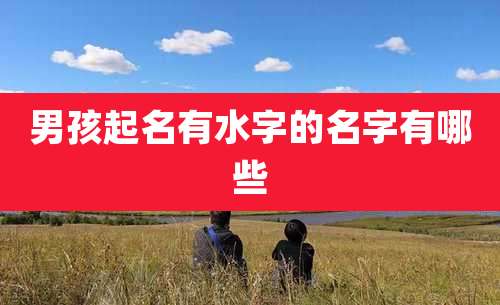 男孩起名有水字的名字有哪些