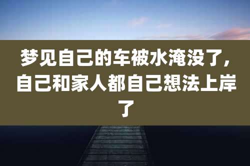 梦见自己的车被水淹没了,自己和家人都自己想法上岸了