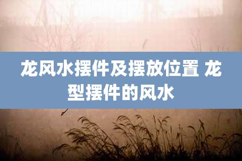 龙风水摆件及摆放位置 龙型摆件的风水