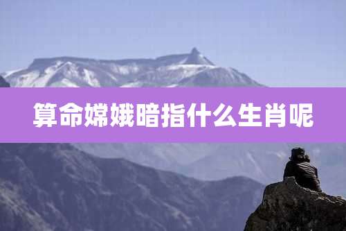 算命嫦娥暗指什么生肖呢