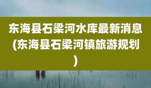 东海县石梁河水库最新消息(东海县石梁河镇旅游规划)
