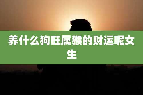 养什么狗旺属猴的财运呢女生