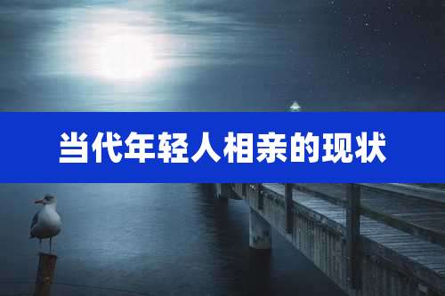 当代年轻人相亲的现状