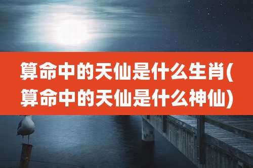 算命中的天仙是什么生肖(算命中的天仙是什么神仙)