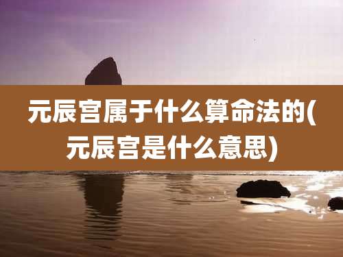 元辰宫属于什么算命法的(元辰宫是什么意思)