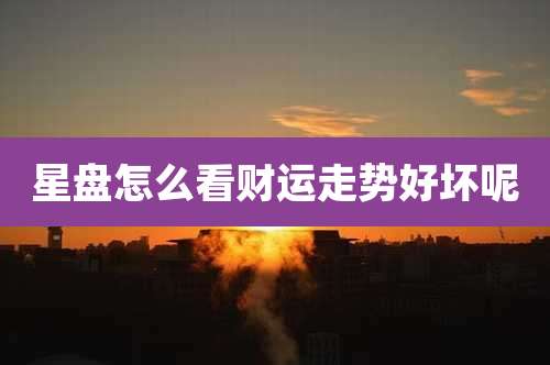 星盘怎么看财运走势好坏呢