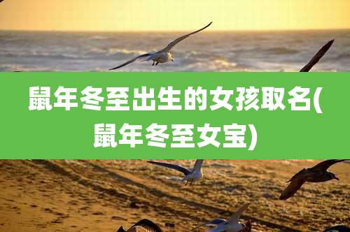 鼠年冬至出生的女孩取名(鼠年冬至女宝)