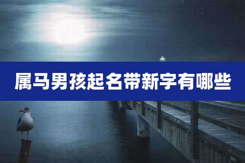 属马男孩起名带新字有哪些