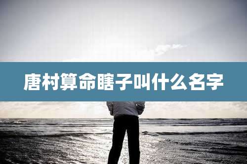 唐村算命瞎子叫什么名字