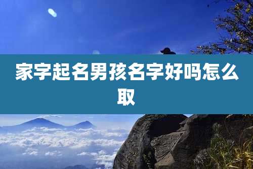 家字起名男孩名字好吗怎么取