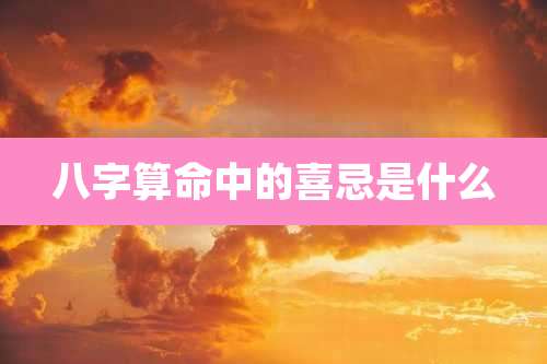 八字算命中的喜忌是什么