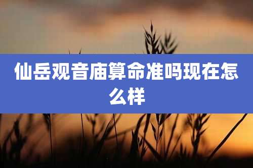 仙岳观音庙算命准吗现在怎么样