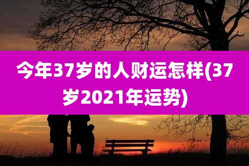 今年37岁的人财运怎样(37岁2021年运势)