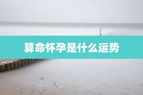 算命怀孕是什么运势