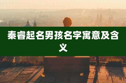 秦睿起名男孩名字寓意及含义