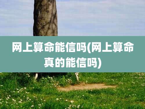 网上算命能信吗(网上算命真的能信吗)