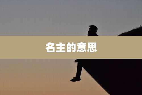 名主的意思
