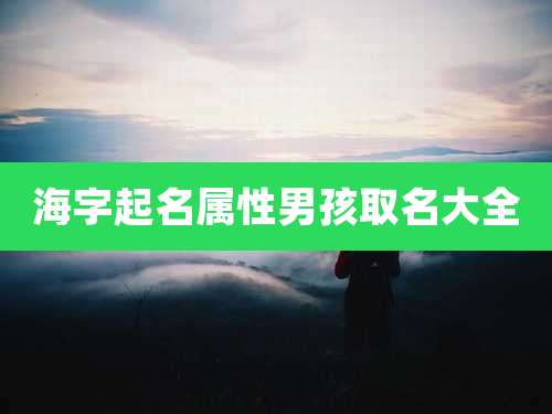 海字起名属性男孩取名大全