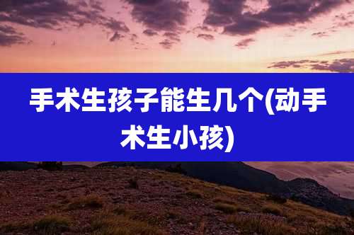 手术生孩子能生几个(动手术生小孩)