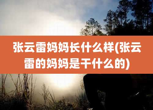张云雷妈妈长什么样(张云雷的妈妈是干什么的)