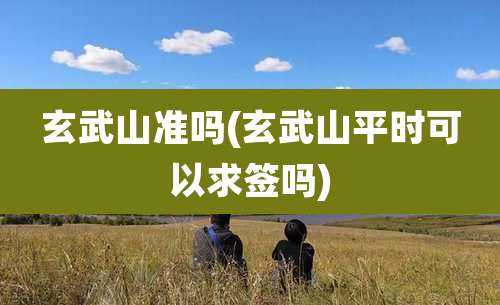 玄武山准吗(玄武山平时可以求签吗)