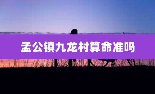 孟公镇九龙村算命准吗