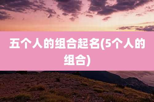 五个人的组合起名(5个人的组合)