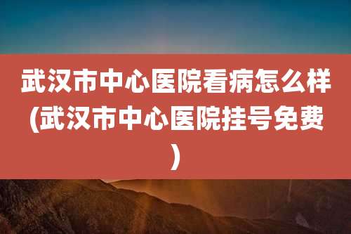 武汉市中心医院看病怎么样(武汉市中心医院挂号免费)
