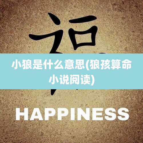 小狼是什么意思(狼孩算命小说阅读)