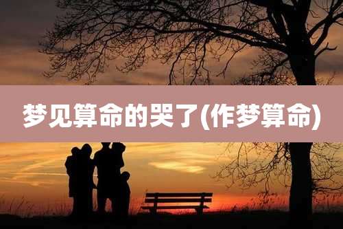 梦见算命的哭了(作梦算命)