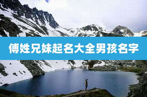 傅姓兄妹起名大全男孩名字