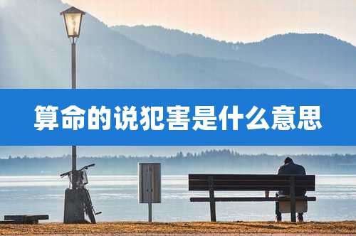 算命的说犯害是什么意思