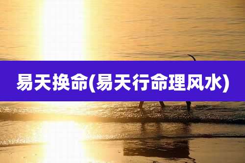 易天换命(易天行命理风水)