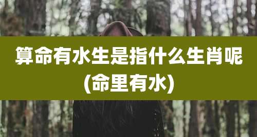 算命有水生是指什么生肖呢(命里有水)