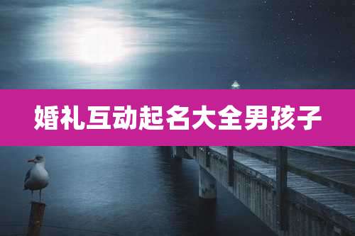 婚礼互动起名大全男孩子
