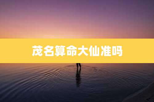 茂名算命大仙准吗