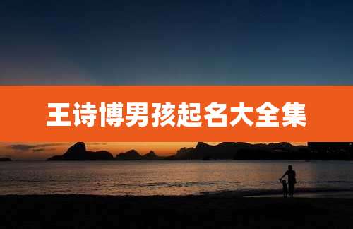 王诗博男孩起名大全集