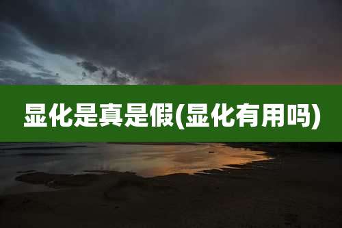 显化是真是假(显化有用吗)