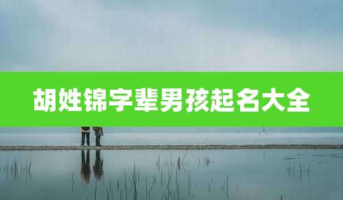 胡姓锦字辈男孩起名大全