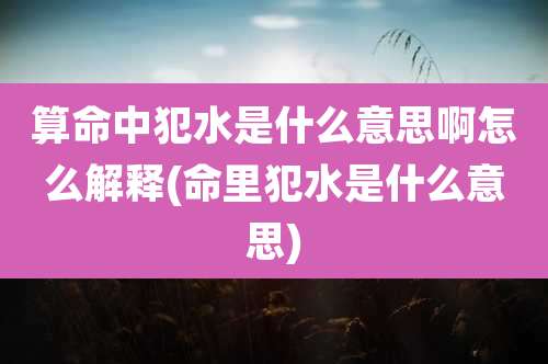 算命中犯水是什么意思啊怎么解释(命里犯水是什么意思)