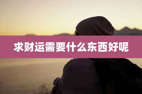 求财运需要什么东西好呢