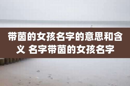 带茵的女孩名字的意思和含义 名字带茵的女孩名字