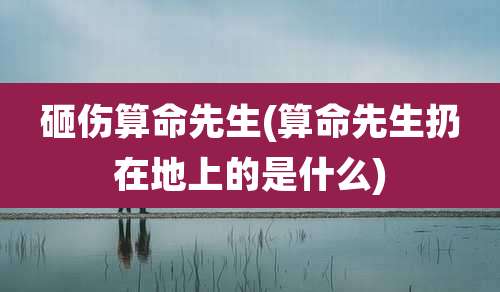 砸伤算命先生(算命先生扔在地上的是什么)