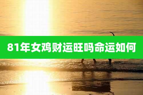 81年女鸡财运旺吗命运如何