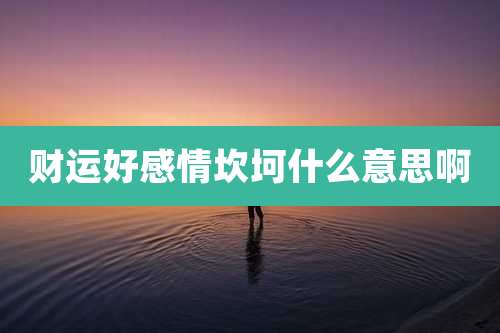 财运好感情坎坷什么意思啊
