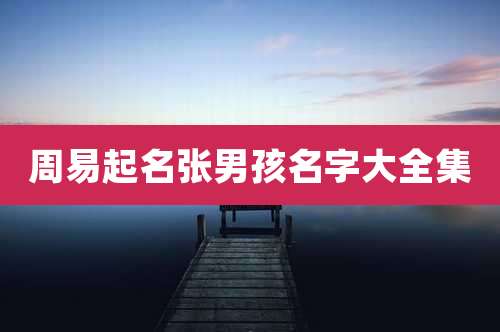 周易起名张男孩名字大全集