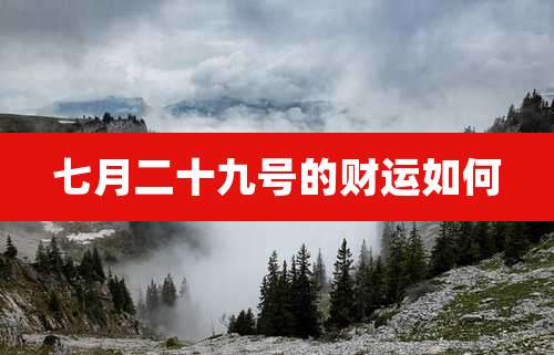 七月二十九号的财运如何