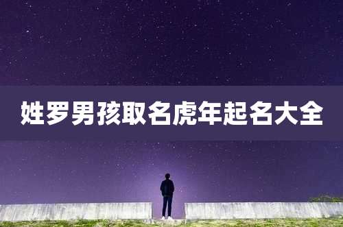 姓罗男孩取名虎年起名大全