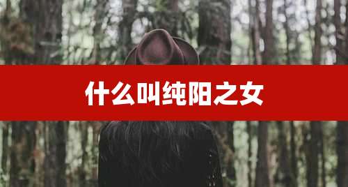 什么叫纯阳之女
